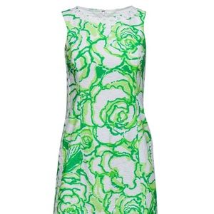 Lilly Pulitzer - Floral Print Dress w/Lace Trim